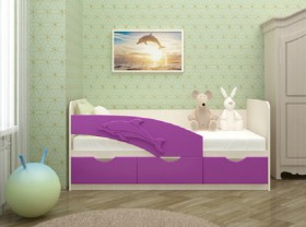 Кровать детская 1,6м Дельфин (Розовый металлик) в Яровом - yarovoe.katalogmebeli.com | фото 8