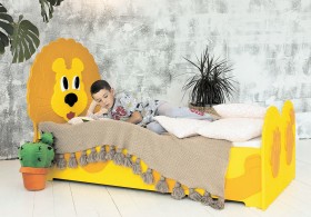 Кровать детская Лева 1.6 Желтый/Оранжевый в Яровом - yarovoe.katalogmebeli.com | фото
