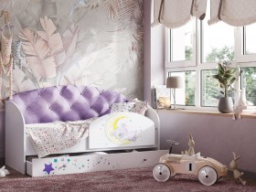 Кровать детская Звездочка Белый/Фиолетовый в Яровом - yarovoe.katalogmebeli.com | фото