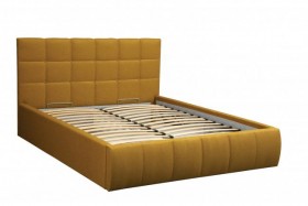 Кровать "Диана" ш. 1400 (Н=1010мм) (жаккард горчица) в Яровом - yarovoe.katalogmebeli.com | фото