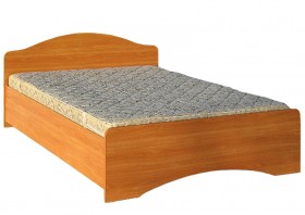Кровать двойная 1600-1 без матраса (круглые спинки) Вишня Оксфорд в Яровом - yarovoe.katalogmebeli.com | фото