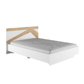 Кровать двухспальная 1,4м Теодора (белый/дуб крафт золотой) в Яровом - yarovoe.katalogmebeli.com | фото