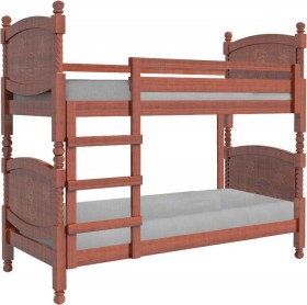Кровать двухъярусная Валерия из массива сосны 800*1890 Орех в Яровом - yarovoe.katalogmebeli.com | фото