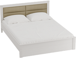 Кровать Элана 1800 с основанием Бодега белая в Яровом - yarovoe.katalogmebeli.com | фото