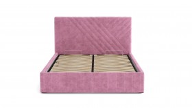 Кровать Гамма ш. 1400 (без основания для хранения) (велюр тенерифе розовый) в Яровом - yarovoe.katalogmebeli.com | фото 2