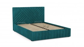 Кровать Гамма ш. 1400 (с основанием для хранения) (велюр тенерифе изумруд) в Яровом - yarovoe.katalogmebeli.com | фото 3