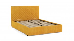 Кровать Гамма ш. 1400 (с основанием для хранения) (велюр тенерифе куркума) в Яровом - yarovoe.katalogmebeli.com | фото 2