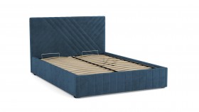 Кровать Гамма ш. 1400 (с основанием для хранения) (велюр тенерифе океан) в Яровом - yarovoe.katalogmebeli.com | фото 3