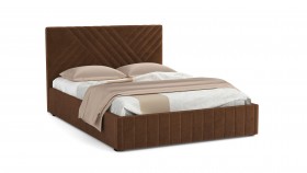 Кровать Гамма ш. 1400 (с основанием для хранения) (велюр тенерифе шоколад) в Яровом - yarovoe.katalogmebeli.com | фото 1
