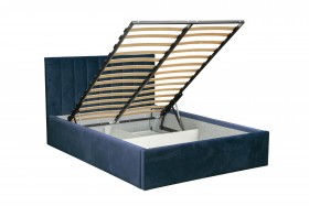 Кровать "Юнона" ш. 1600 (Н=1020мм) (ягуар нэви) в Яровом - yarovoe.katalogmebeli.com | фото 3