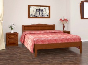 Кровать Карина-7 из массива сосны 1600*2000 Орех в Яровом - yarovoe.katalogmebeli.com | фото