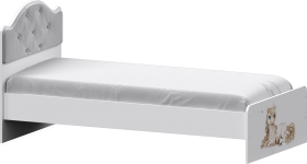 Кровать Каспер с мягкой спинкой и фотопечатью (800х1900) Белый в Яровом - yarovoe.katalogmebeli.com | фото 1