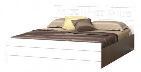Кровать Корсика-1 1.6 (Венге/Белый глянец) в Яровом - yarovoe.katalogmebeli.com | фото