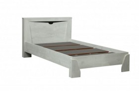 Кровать одинарная 33.07 с настилом "Лючия" (ш. 900)/(бетон пайн белый / венге / белый) в Яровом - yarovoe.katalogmebeli.com | фото 1