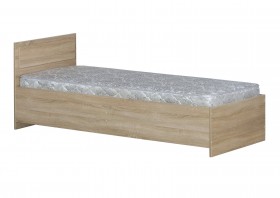 Кровать одинарная 800-2 без матраса (прямые спинки) Дуб Сонома в Яровом - yarovoe.katalogmebeli.com | фото