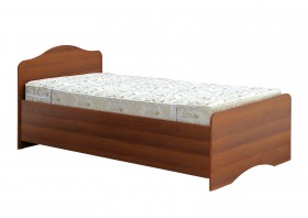 Кровать одинарная 900-1 без матраса (круглые спинки) Орех Таволато в Яровом - yarovoe.katalogmebeli.com | фото 1