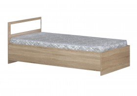 Кровать одинарная 900-2 без матраса (прямые спинки) Дуб Сонома в Яровом - yarovoe.katalogmebeli.com | фото 1