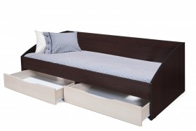 Кровать одинарная "Фея - 3" (симметричная) New (венге / вудлайн кремовый / ДВПО: белый) в Яровом - yarovoe.katalogmebeli.com | фото 3
