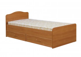 Кровать одинарная с ящиками 800-1 без матраса (круглые спинки) Вишня Оксфорд в Яровом - yarovoe.katalogmebeli.com | фото 1
