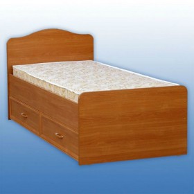 Кровать одинарная 800-2 без матраса (прямые спинки) Дуб Сонома в Яровом - yarovoe.katalogmebeli.com | фото 2