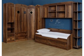 Кровать с 2-мя ящиками «Навигатор» (Дуб Каньон) в Яровом - yarovoe.katalogmebeli.com | фото 10