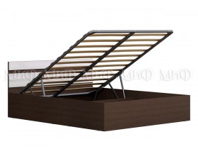 Кровать с подъемным механизмом Нэнси 1,4м (Венге/белый глянец) в Яровом - yarovoe.katalogmebeli.com | фото