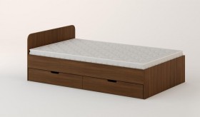 Кровать с ящиками 1200 (Орех темный) в Яровом - yarovoe.katalogmebeli.com | фото