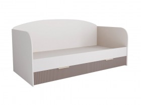 Кровать с ящиками ДКД 2000.1 Лавис (Белый софт/Грей софт/корпус Белый) в Яровом - yarovoe.katalogmebeli.com | фото