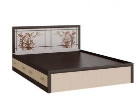 Кровать с ящиками 1,6м Мальта (Дуб венге/Дуб беленый) в Яровом - yarovoe.katalogmebeli.com | фото