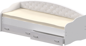 Кровать Софа-7 с мягкой спинкой (800х1900) Белый в Яровом - yarovoe.katalogmebeli.com | фото