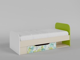 Кровать Твит 1650х750 (Белый/Зеленый/корпус Клен) в Яровом - yarovoe.katalogmebeli.com | фото 1