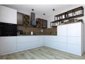 Модульная кухня Бронкс 1,8 м (Кварц) в Яровом - yarovoe.katalogmebeli.com | фото 5