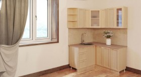 Угловая кухня Рамочная 1500х1400 мм (Беленый дуб) в Яровом - yarovoe.katalogmebeli.com | фото 3