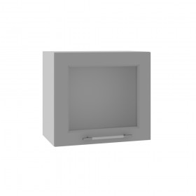 Квадро ВПГС 500 шкаф верхний горизонтальный со стеклом высокий (Железо/корпус Серый) в Яровом - yarovoe.katalogmebeli.com | фото