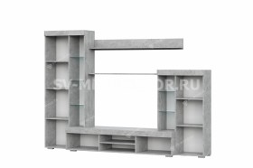 Мебель для гостиной МГС 5 Цемент светлый / Белый в Яровом - yarovoe.katalogmebeli.com | фото 4