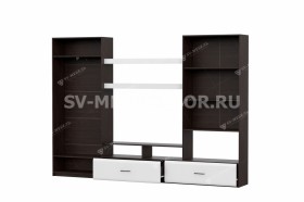 Мебель для гостиной МГС 7 Исполнение 1 Дуб Венге/Белый глянец в Яровом - yarovoe.katalogmebeli.com | фото 1
