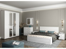 Модульная спальня Барселона (Белый/Белый глянец) в Яровом - yarovoe.katalogmebeli.com | фото 1