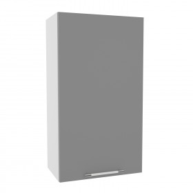 Монца ВП 601 шкаф верхний высокий (Белый софт/корпус Серый) в Яровом - yarovoe.katalogmebeli.com | фото