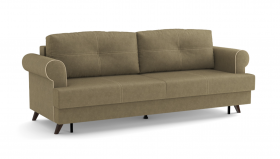 Оливер / диван - кровать 3-х местн. (еврокнижка) (велюр велутто коричневый 23 в Яровом - yarovoe.katalogmebeli.com | фото