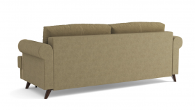 Оливер / диван - кровать 3-х местн. (еврокнижка) (велюр велутто коричневый 23 в Яровом - yarovoe.katalogmebeli.com | фото 2
