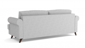 Оливер / диван - кровать 3-х местн. (еврокнижка) (велюр велутто серебряный 52 в Яровом - yarovoe.katalogmebeli.com | фото 3