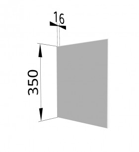 Панель торцевая (для шкафа горизонтального) ПГ Ройс (Белый софт) в Яровом - yarovoe.katalogmebeli.com | фото
