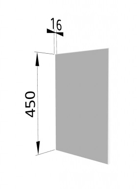 Панель торцевая (для шкафа горизонтального высокого) ВПГ Ройс (Белый софт) в Яровом - yarovoe.katalogmebeli.com | фото