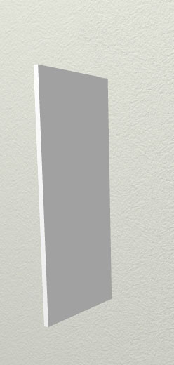 Панель торцевая П Капля (для шкафа верхнего) Белый в Яровом - yarovoe.katalogmebeli.com | фото