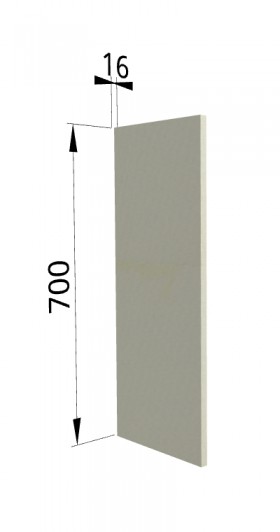 Панель торцевая П Квадро (для шкафа верхнего) Ваниль кожа в Яровом - yarovoe.katalogmebeli.com | фото