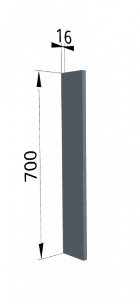 Панель торцевая ПТ 400 Квадро (для шкафа торцевого верхнего) Лунный свет в Яровом - yarovoe.katalogmebeli.com | фото