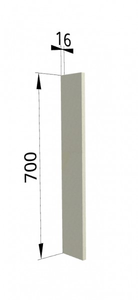 Панель торцевая ПТ 400 Квадро (для шкафа торцевого верхнего) Ваниль кожа в Яровом - yarovoe.katalogmebeli.com | фото