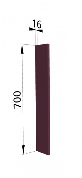 Панель торцевая ПТ 400 Квадро (для шкафа торцевого верхнего) Виноград в Яровом - yarovoe.katalogmebeli.com | фото