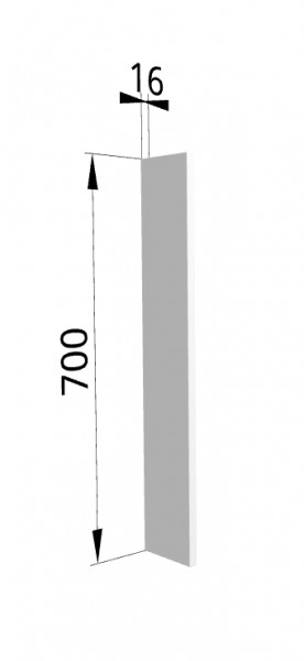 Панель торцевая ПТ 400 Ройс (для шкафа торцевого верхнего) Белый софт в Яровом - yarovoe.katalogmebeli.com | фото