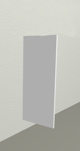 Панель торцевая СТ 400 Капля (для шкафа торцевого нижнего) Белый в Яровом - yarovoe.katalogmebeli.com | фото